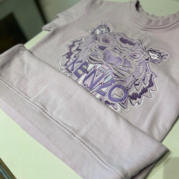 KENZO *RARE* purple embroidered sweatshirt dress EXCELLENT condition! - Picture 5 of 8